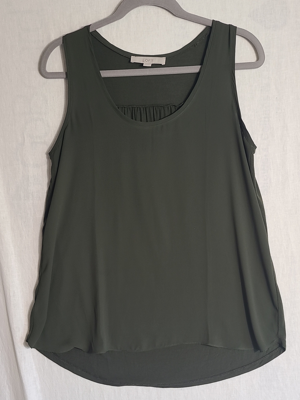 Loft Olive Green Tank Top Size Medium